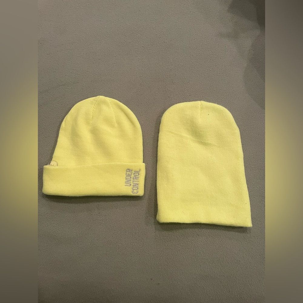 Y2K Green Beanie - Cotton skull cap - Slime Green - Gorpcore